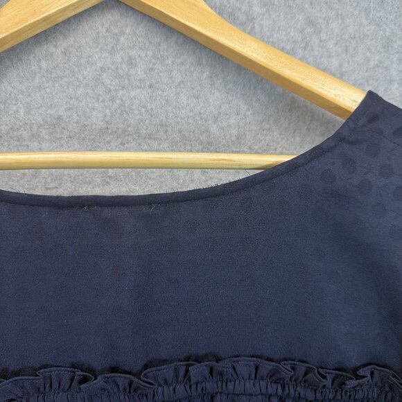 Current Air Los Angeles Womens Navy Blue Long Sleeve Blouse Top FLAW Size 3X - Picture 11 of 16